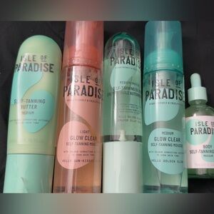 Isle of Paradise Self-Tanning Glow Set - Mint and Peach